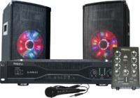 KIT IBIZA SOUND - DJ 350 LED  Altavoces Activos 10" con USB/SD y 1 Micrófono